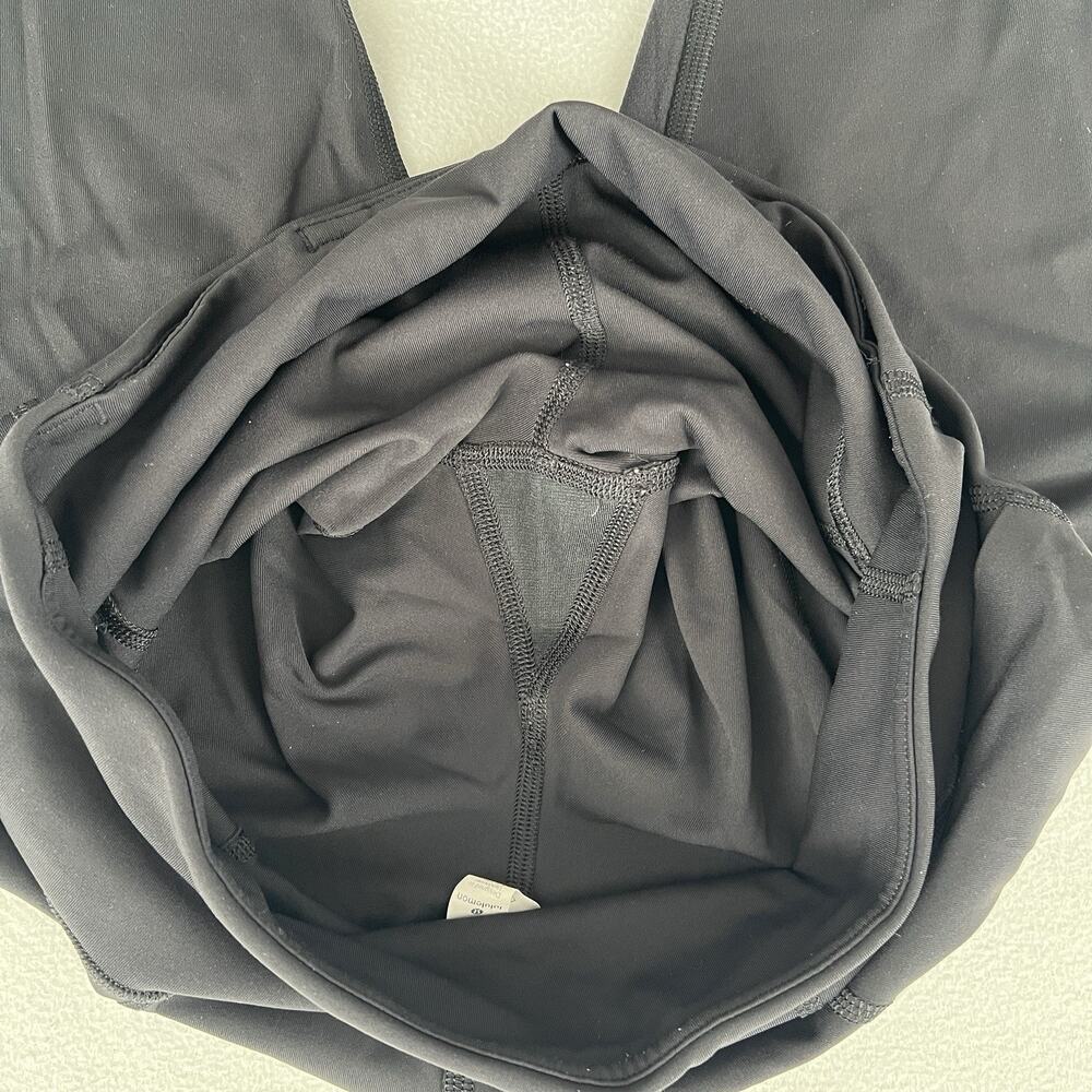 Lululemon Solid Black Pace Rival Medium Rise Crop… - image 6